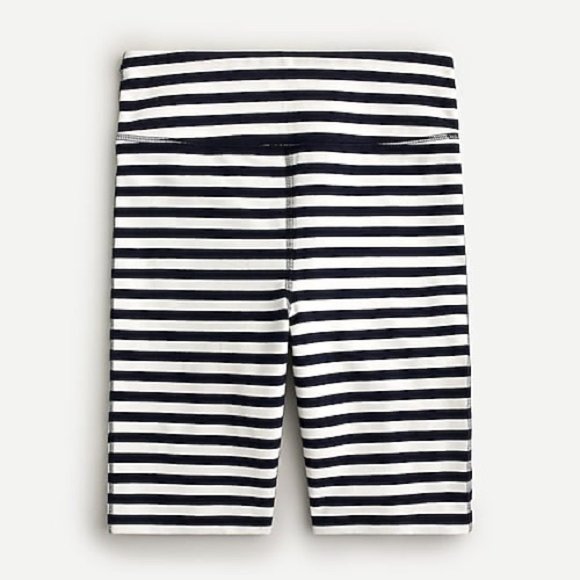 NWT J.Crew Biker Legging Short Navy Stripe - Picture 1 of 2